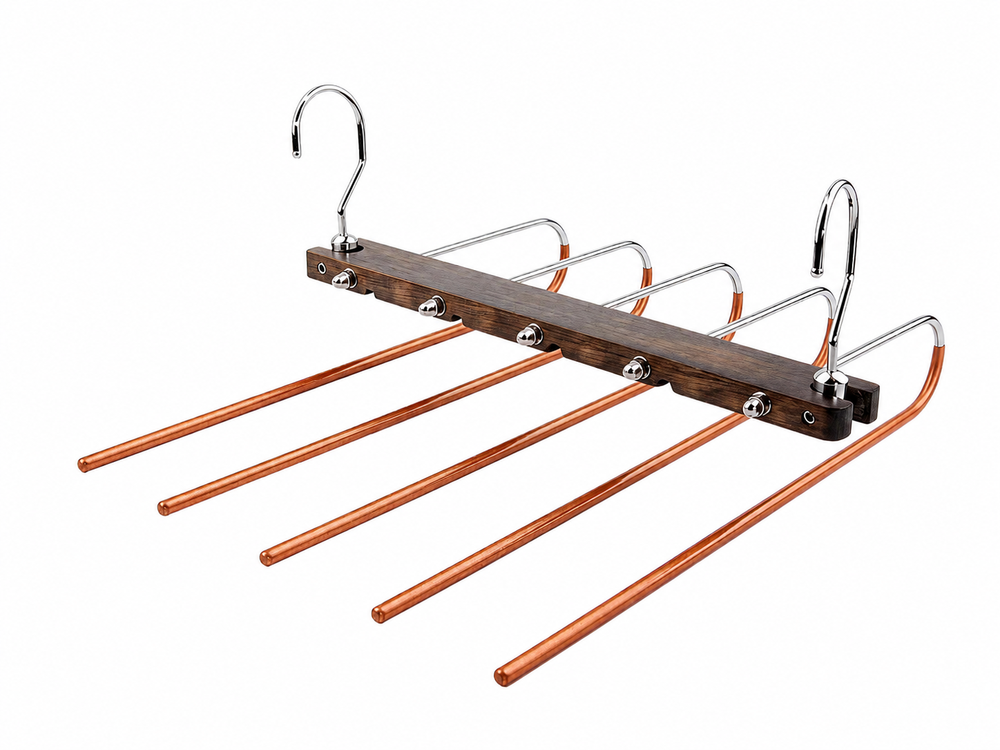 Five-Bar Trouser Organiser with Dual Suspension Hooks