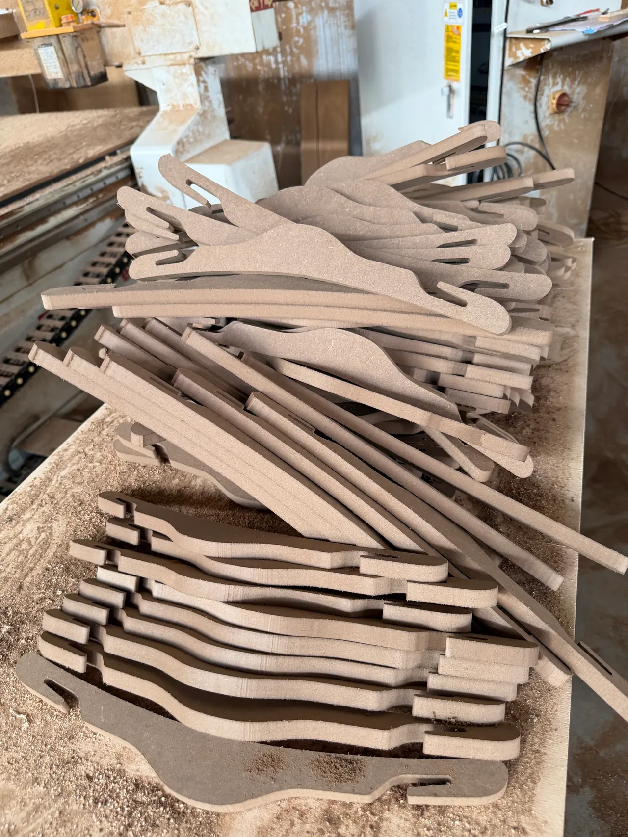 Hanger blanks awaiting further processing